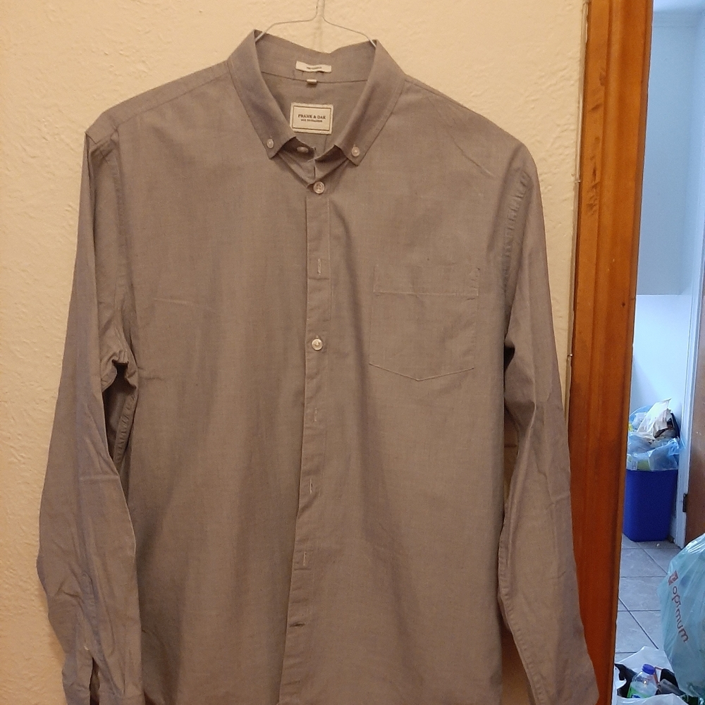 Frank and oak gray botton shirt